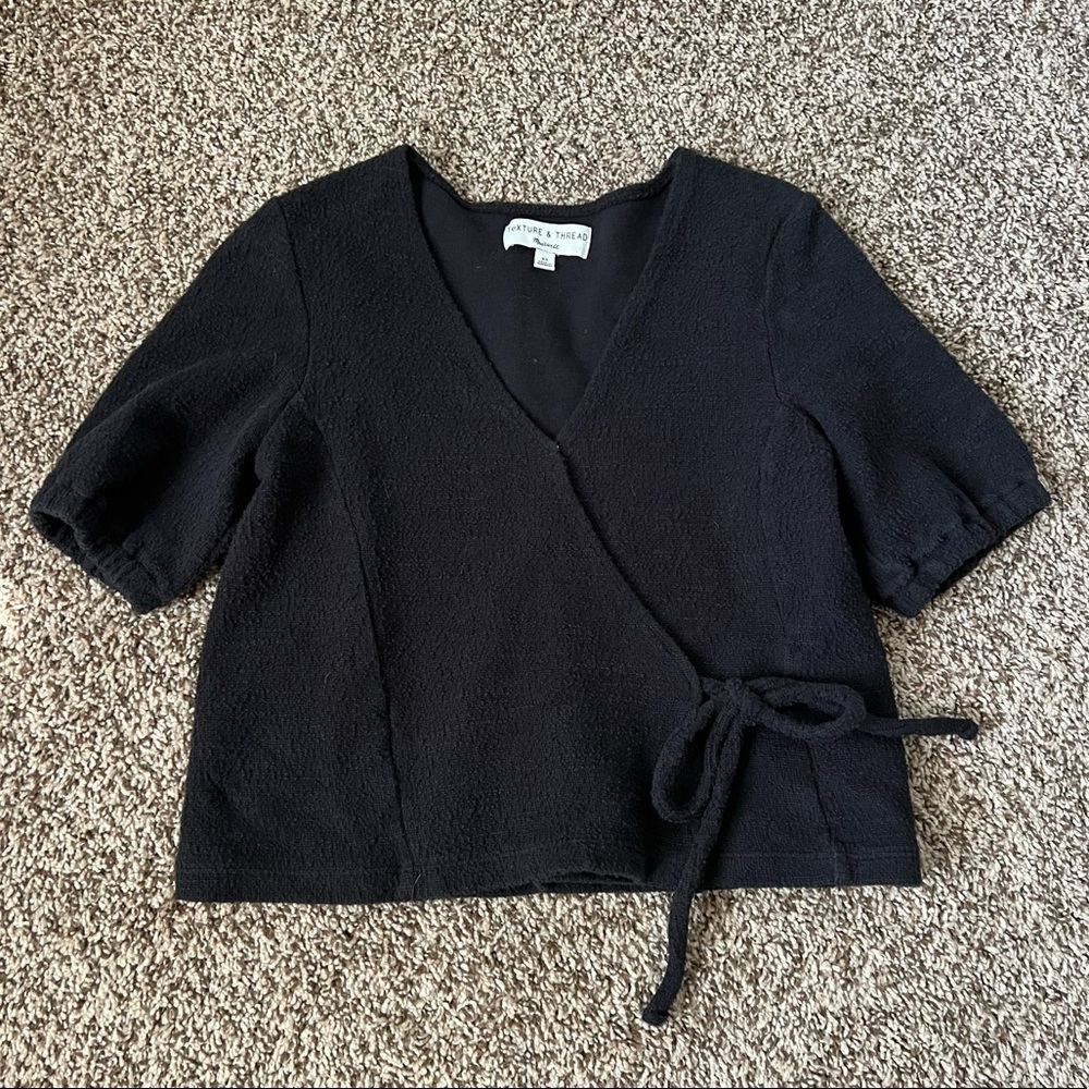 Texture & Thread Wrap-Tie Top by Madewell